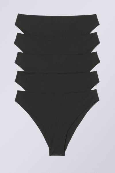 Underwear Elegant Women Black 5-Pack Maya Seamless Briefs