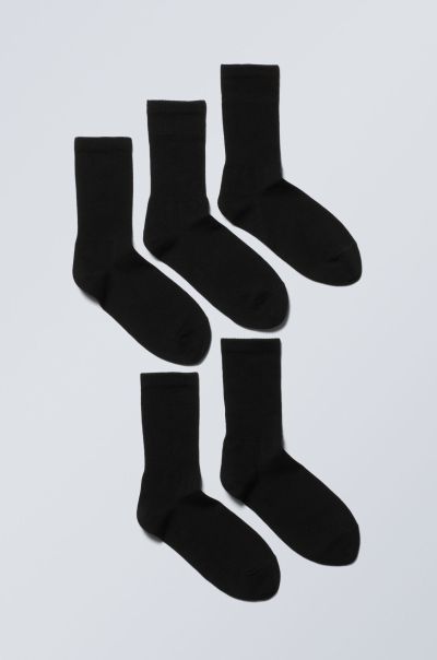 Limited Black Women Socks 5-Pack Sport Socks