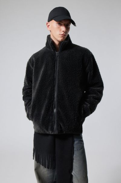 Dark Grey Jackets & Coats Purchase Men Paulo Pile Zip Jacket
