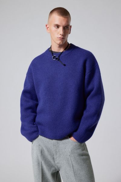 Ecru Teo Oversized Wool Blend Knit Sweater Men Free Knitwear & Sweaters