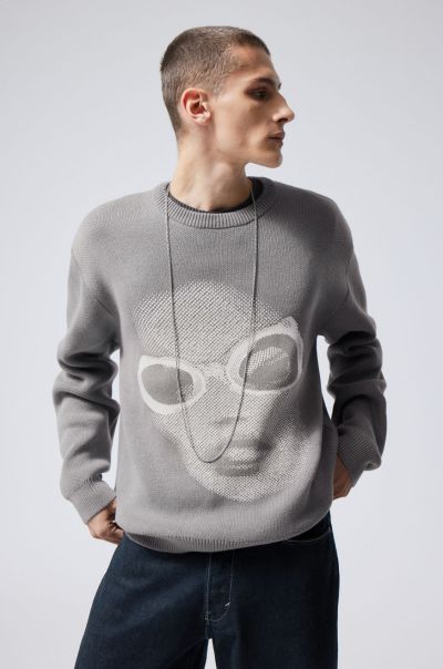 Men Knitwear & Sweaters Shadows Fabian Graphic Sweater Made-To-Order