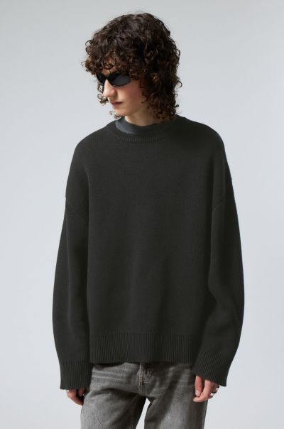 Black Men Cypher Oversized Sweater High-Quality Knitwear & Sweaters