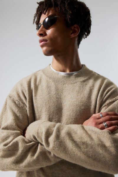 Beige Trendy Knitwear & Sweaters Daniel Sweater Men
