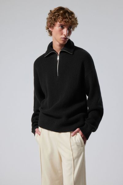 Affordable Black Men Knitwear & Sweaters Harry Wool Blend Sweater