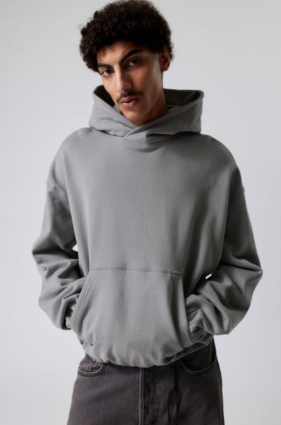 Nolan Boxy Hoodie Quality Dusty Grey Hoodies & Sweatshirts Men