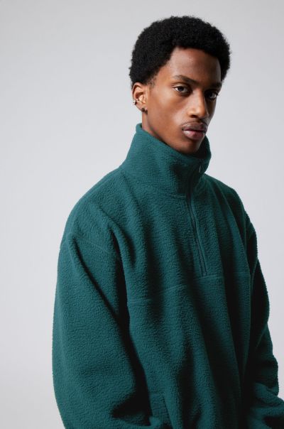 Men Mega Sale Hoodies & Sweatshirts Black Patrik Fleece Half-Zip Sweatshirt