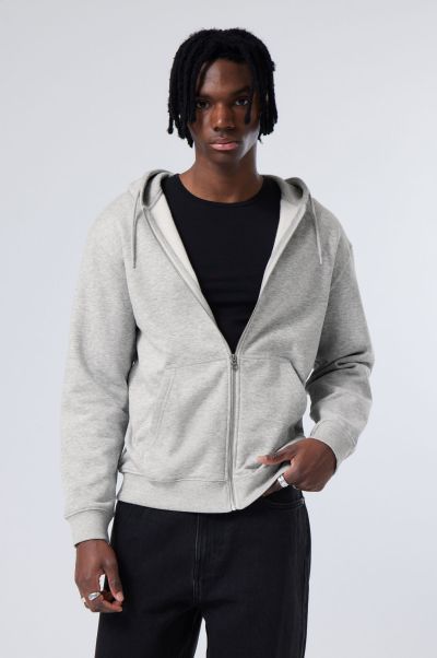 Black Men Standard Midweight Zip Hoodie Hoodies & Sweatshirts Affordable