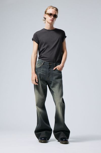 Anthracite Black Men Time Loose Bootcut Jeans Online Jeans