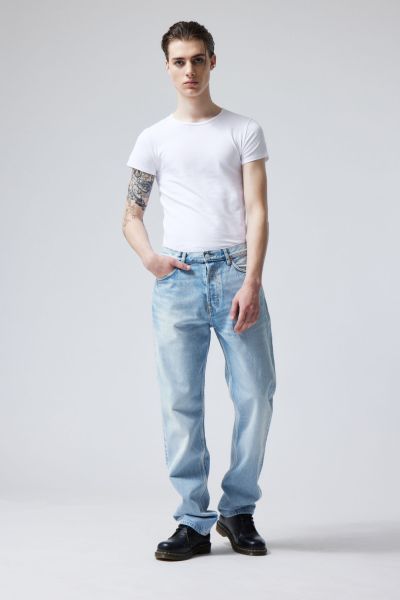 Jeans Tuned Black Trendy Men Space Relaxed Straight Jeans