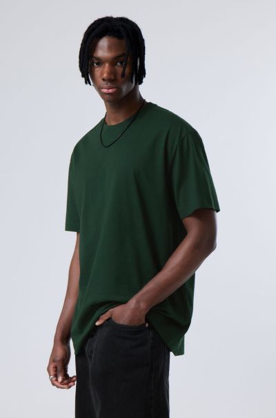 Basics Long-Lasting Black Men Oversized Heavyweight T-Shirt