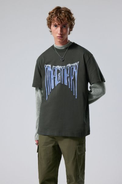 Oversized Graphic Printed T-Shirt Ock T-Shirts & Tops Outlet Men