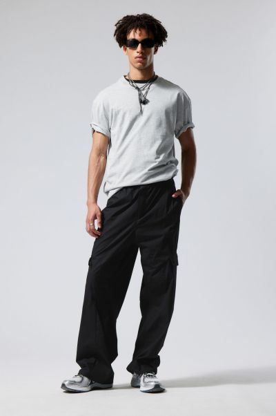 Men Black Trousers Cost-Effective Paul Loose Cargo Trousers