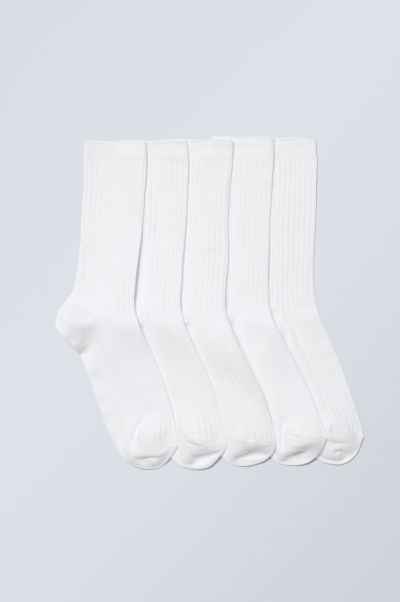 5-Pack Rib Socks Men Black Functional Accessories