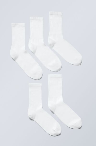 Socks 5-Pack Sport Socks Men Comfortable White